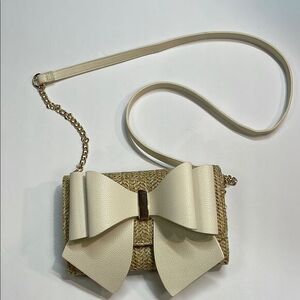 Like Dreams Bonnie Straw Wallet Crossbody Beige Handbag